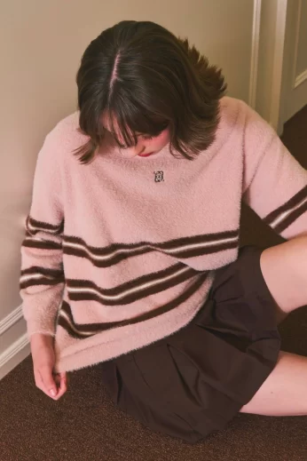 Kenji Oversize Sweater เสื้อไหมพรมสเวตเตอร์ลายทาง